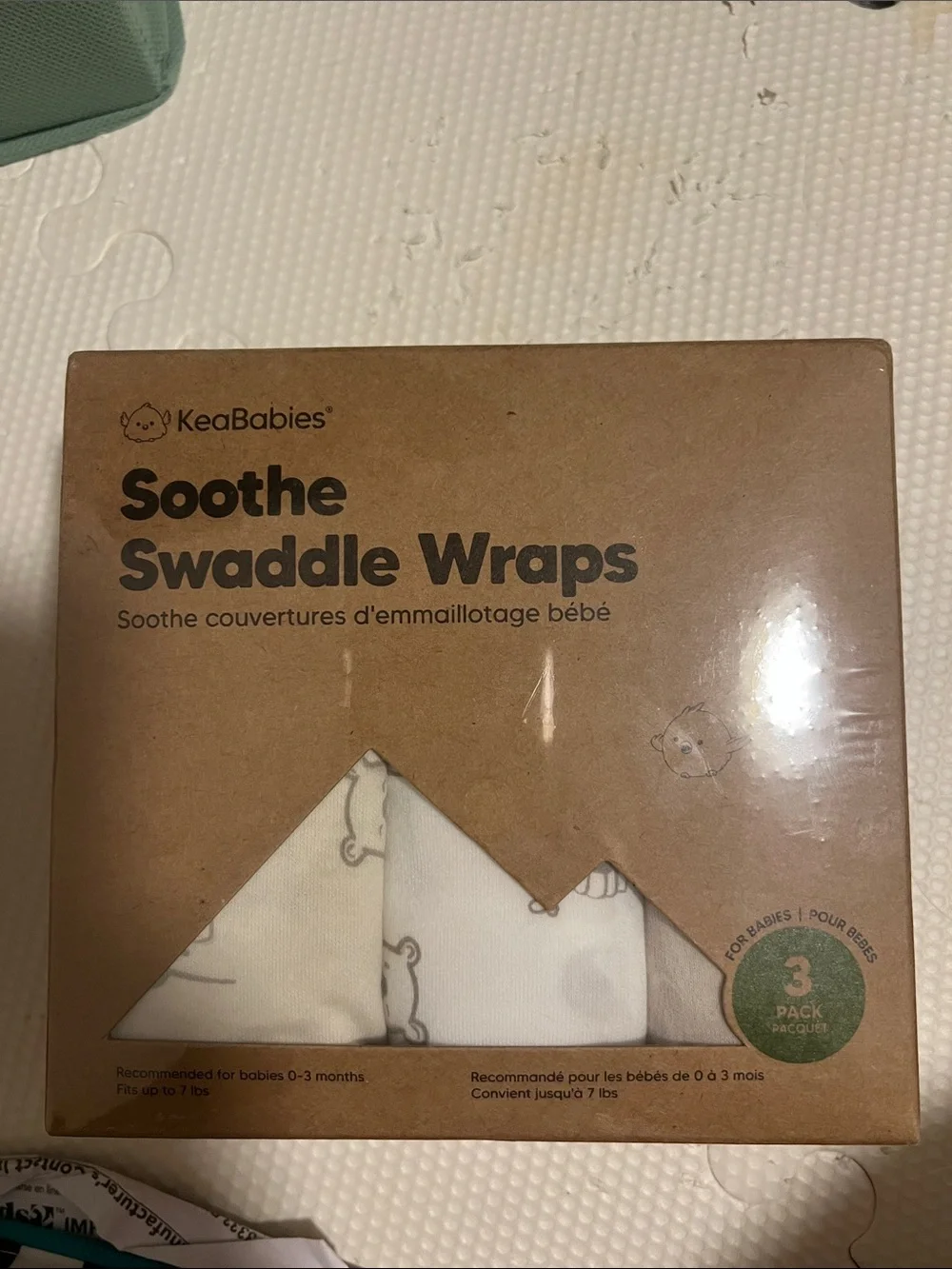 KeaBabies 3-Pack Organic Baby Swaddles for Newborns, Infant (0-6M)